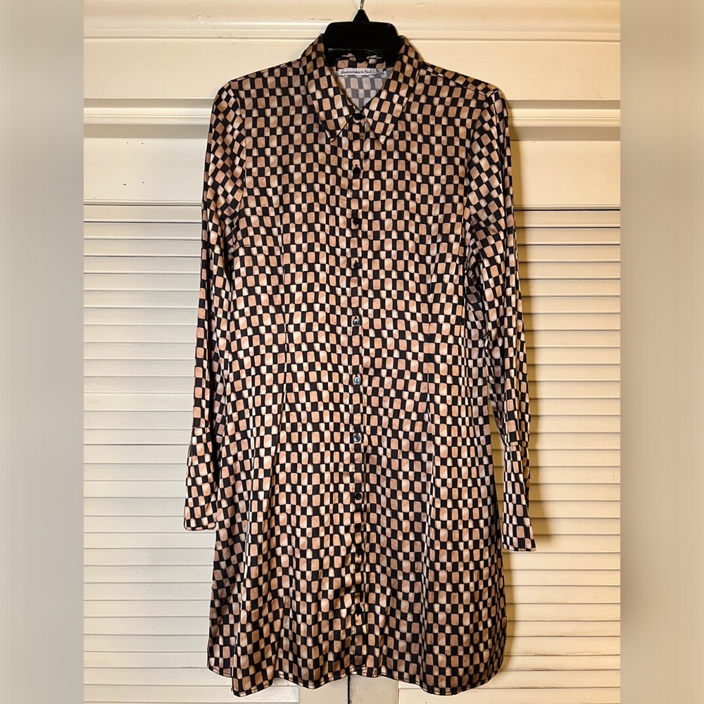 Vintage Style Abercrombie & Fitch Mini Mod Long sleeve Dress, size medium - Picture 1 of 6